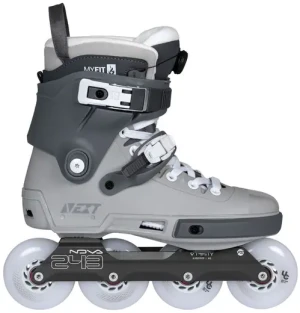 Powerslide Next 2.0 80 PDS Asphalt Freeskates (Grey)  - Grey - Size: 5-6 EU