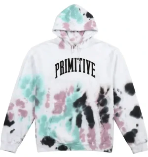 Primitive Collegiate Washed Fleece Hættetrøje (Hvid)