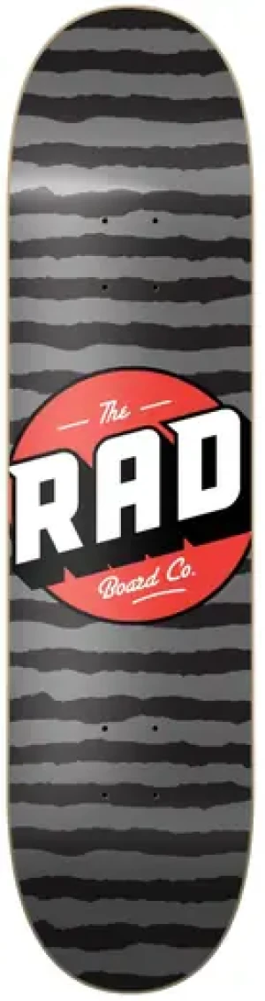 RAD Skateboards RAD Stripes Logo Skateboard Deck (Grey)