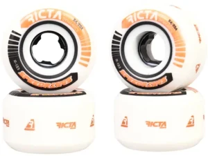 Ricta Speedrings 99A Wide Skateboard Hjul 4-Pak (54mm - Hvid/Sort/Brun)