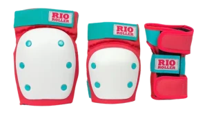 Rio Roller Triple Pad Beskyttelsessæt 3-pak (Red/Mint)