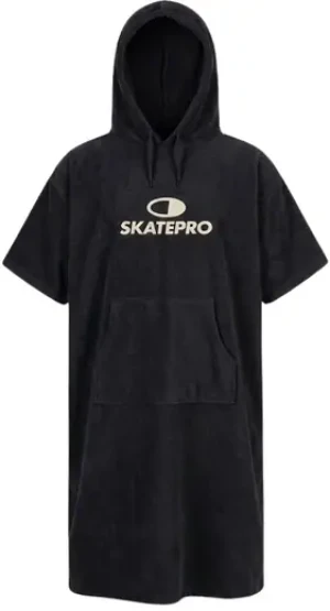 SkatePro Towel Poncho (Schwarz)