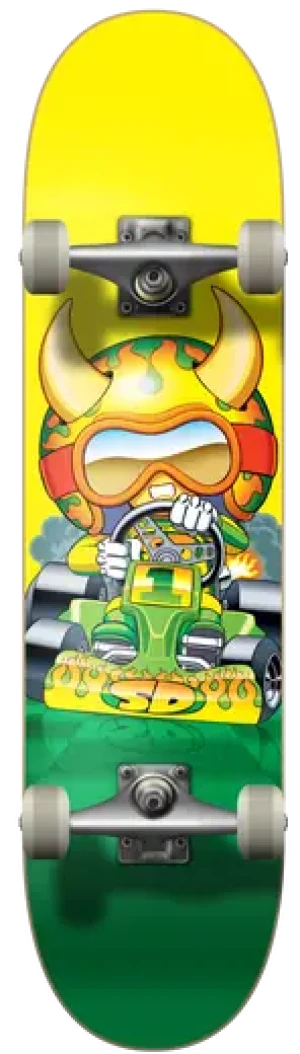 Speed Demons Go Kart Soft Top Skateboard Komplettboard (Gelb)