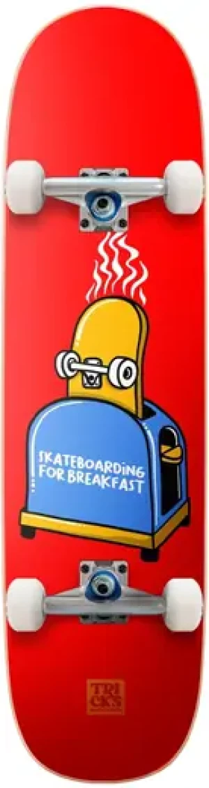 Tricks Breakfast Midi Skateboard Completo (Blu) taglia 7.5"