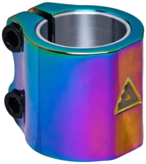 Trynyty Simple Double Stunt Scooter Clamp (Oil Slick)