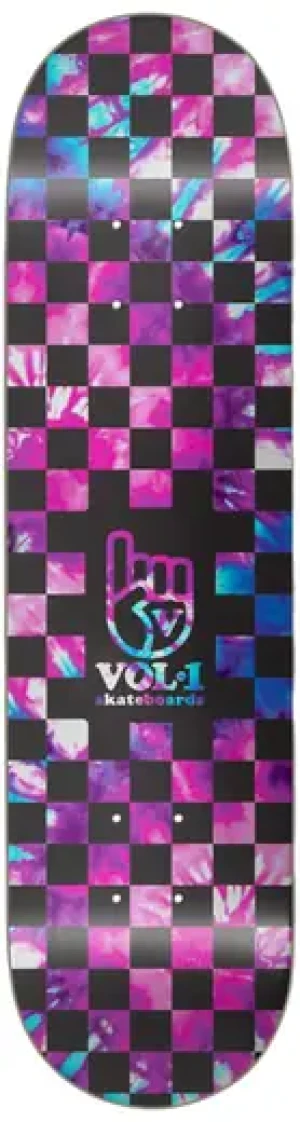 Vol.1 Checker Skateboard Deck (Tie Dye)