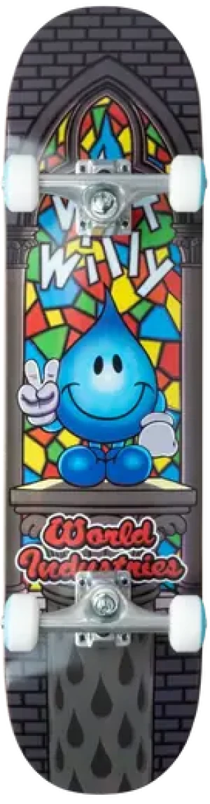 World Industries Stained Glass V2 Kinder Skateboard (Blau)
