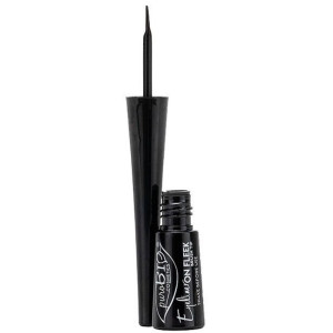 puroBio Eyeliner on Fleek Intense, Semi-Matte Black 3mL Black Brush Tip
