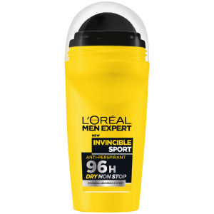 L'Oréal Paris Men Expert Invincible Sport Roll-On Anti-Perspirant 96H Dry Non-Stop 50mL
