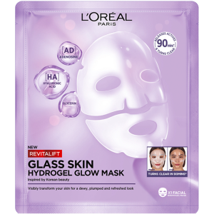 L'Oréal Paris Revitalift Filler Glass Skin Facial Hydrogel Glow Mask 1&nbsp;un.