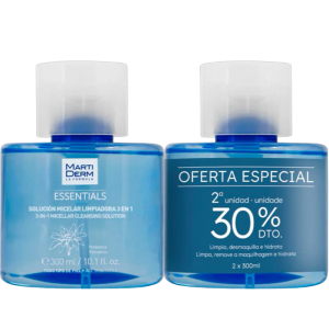Martiderm Essentials 3 in 1 Micellar Cleansing Solution for All Skin Types 2x300mL
