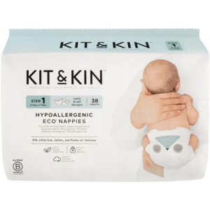 Kit & Kin Pañales ecológicos desechables hipoalergénicos 38&nbsp;un. 2-5 kg