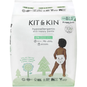 Kit & Kin Hypoallergenic Disposable Eco Nappy Pants 14&nbsp;un. 19+ kg