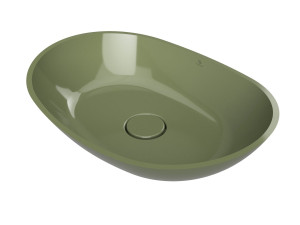 Umywalka Kompozytowa Sogne 550 - Pełny Kolor - Połysk - OLIVIN- kamienny kompozyt