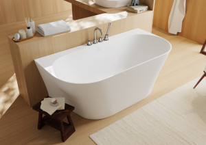 Wanna Kompozytowa Ramsa 1600 x 800 - Kolor Biały - Połysk