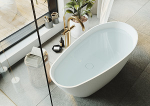 Wanna Kompozytowa Senja 1600 x 750 - Kolor Biały - Połysk