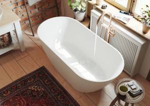 Wanna Kompozytowa Salma 1550 x 725 - Kolor Biały - Połysk