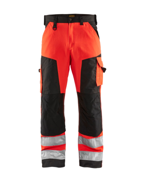 Blåkläder 15661811 Klasse 2 Arbeidsbukse Hivis Rød/Sort C44