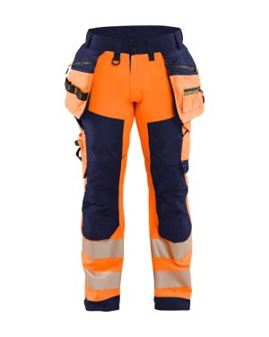 Blåkläder 18202513 Klasse 2 Arbeidsbukse Hivis Oransje/Marineblå C50