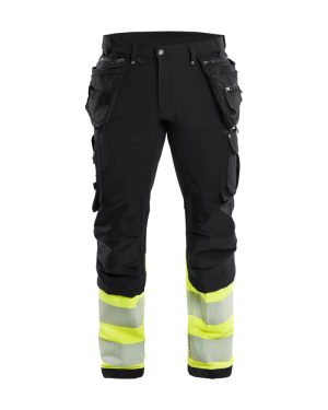 Blåkläder 19931642 Klasse 1 Arbeidsbukse Svart/Hivis Gul D116