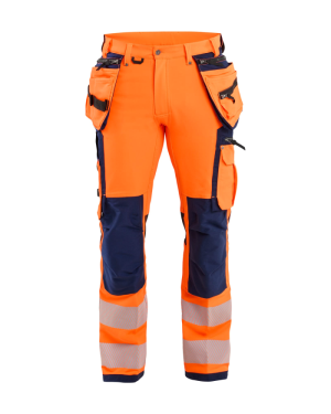 Blåkläder 19971642 Klasse 2 Håndverksbukse Hivis Oransje/Marineblå C48