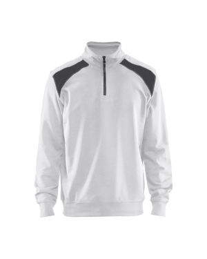 Blåkläder 33531158 Glidelås Sweatshirt Hvit/mørk grå XXL