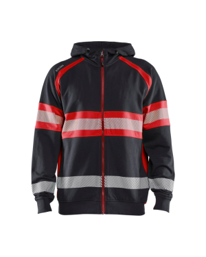 Blåkläder 35521158 Klasse 1 Genser Svart/Hivis Rød XXXL