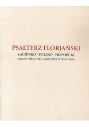 Psałterz florjański - książka  wyd. 2002