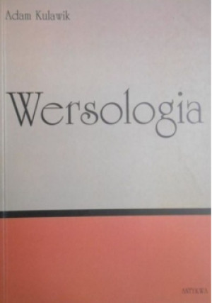 Wersologia - Adam Kulawik - książka  wyd. 1999