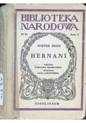 Hernani - Wiktor Hugo - książka  wyd. 1953