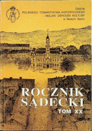 Rocznik sądecki Tom XX - książka historyczna wyd. 1992