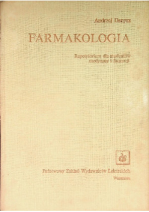 Farmakologia - Andrzej Danysz - książka  wyd. 1978