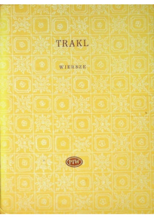 Trakl Wiersze - Georg Trakl - książka  wyd. 1973