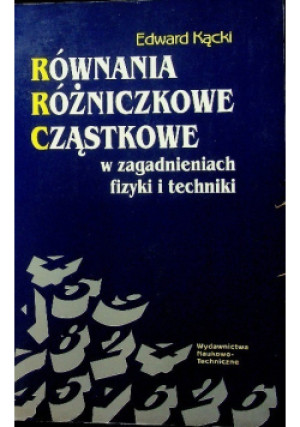 Równania różniczkowe cząstkowe - Edward Kącki - książka  wyd. 1992