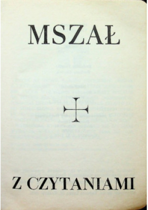 Mszał z czytaniami - Tadeusz Loska - książka  wyd. 1986