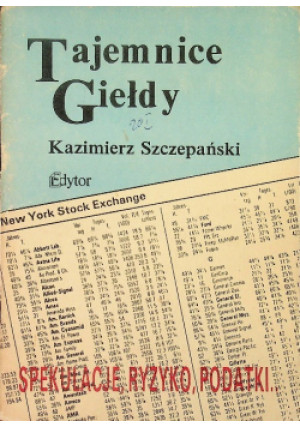 Tajemnice giełdy - Kazimierz Szczepański - książka  wyd. 1990