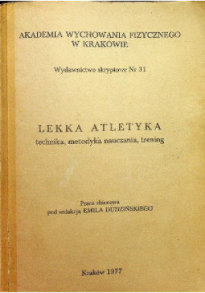 Lekka atletyka - książka  wyd. 1977