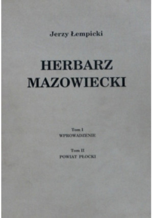 Herbarz Mazowiecki Tom 1 - Jerzy Łempicki - książka  wyd. 1997