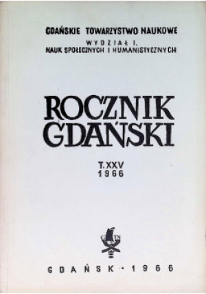 Rocznik Gdański 1966 - książka  wyd. 1966