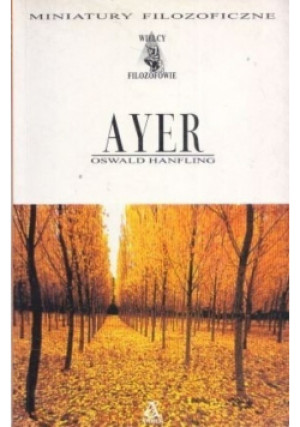 Ayer - Oswald Hanfling - książka  wyd. 1997