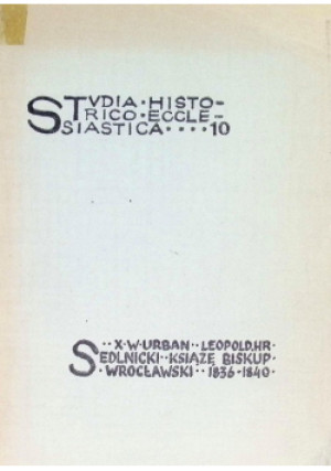 Leopold Hr Sedlnicki - Wincenty Urban - książka historyczna wyd. 1955