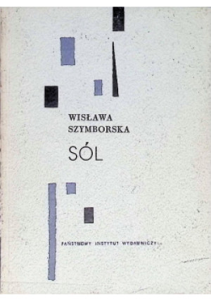 Sól - Wisława Szymborska - książka  wyd. 1962