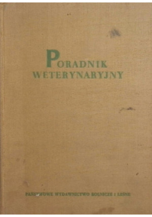 Poradnik weterynaryjny - A. Antrychowicz - książka  wyd. 1956