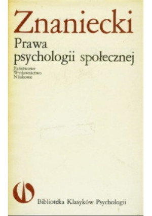 Prawa psychologii społecznej - Znaniecki - książka wyd. 1991