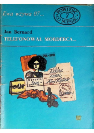 Telefonował morderca - Jan Bernard - książka  wyd. 1969