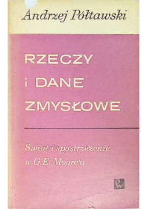 Rzeczy i dane zmysłowe - Andrzej Półtawski - książka  wyd. 1966