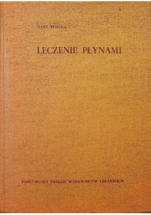 Leczenie płynami - Hans Reissigl - książka  wyd. 1972