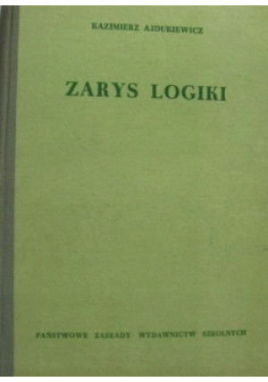 Zarys logiki - Kazimierz Ajdukiewicz - książka  wyd. 1959