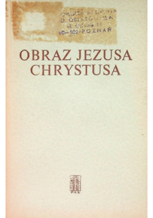 Obraz Jezusa Chrystusa - książka  wyd. 1971