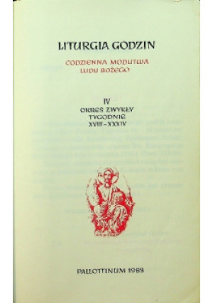 Liturgia godzin Tom 4 Okres zwykły - książka  wyd. 1988